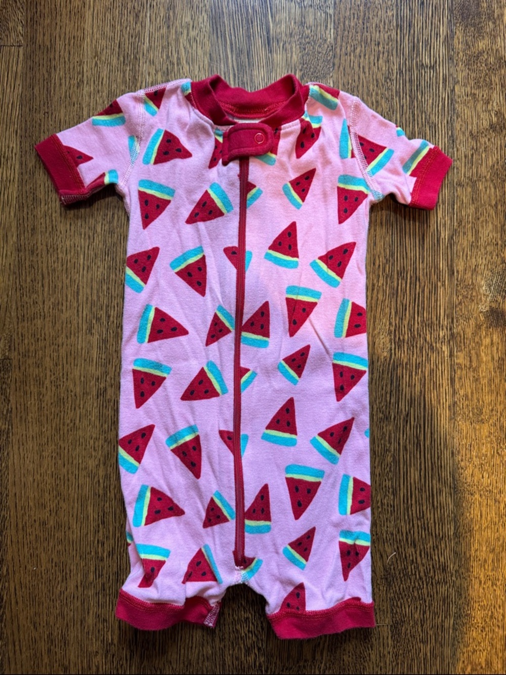 Hanna Andersson Pink Watermelon Print Baby One-Piece